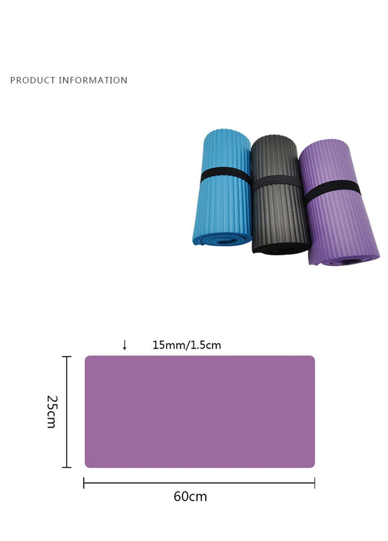 60*25*1.5CM Yoga Mat  Flat Support Elbow Pad Yoga Auxiliary Pad Home Gym Workout Mats ABS Abdominal Wheel Pad fitness Supplies Yoga Essentials Here