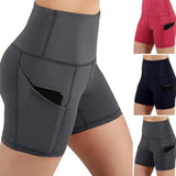 Women gym shorts High Waist Lifting Push Up Tight Yoga Cycling biker shorts Phone Pocket Jogging Running Fitness Short Pant lady Yoga Essentials Here