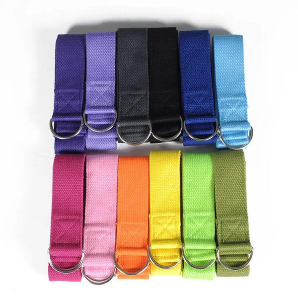 Sport Yoga Strap Durable Cotton Exercise Straps Adjustable D-ring Buckle Gives Flexibility For Yoga Stretching Pilates Yoga Essentials Here