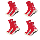 4 Pairs of Sports Socks Football Socks Men's Mid-calf Socks Breathable Silicone Anti-slip Dot Socks Basketball Yoga Socks Yoga Essentials Here