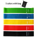 5Pcs/Set Yoga Resistance Rubber Bands Bodybuilding Elastic Bands Pilates Exercise Workout Bands Expander Belt Fitness Equipment Yoga Essentials Here