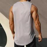 Summer Marathon Quick Dry Sports Tank Top Men's Sleeveless Tank Top Running Training Basketball Loose Fit Tank Top