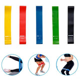 5Pcs/Set Yoga Resistance Rubber Bands Bodybuilding Elastic Bands Pilates Exercise Workout Bands Expander Belt Fitness Equipment Yoga Essentials Here
