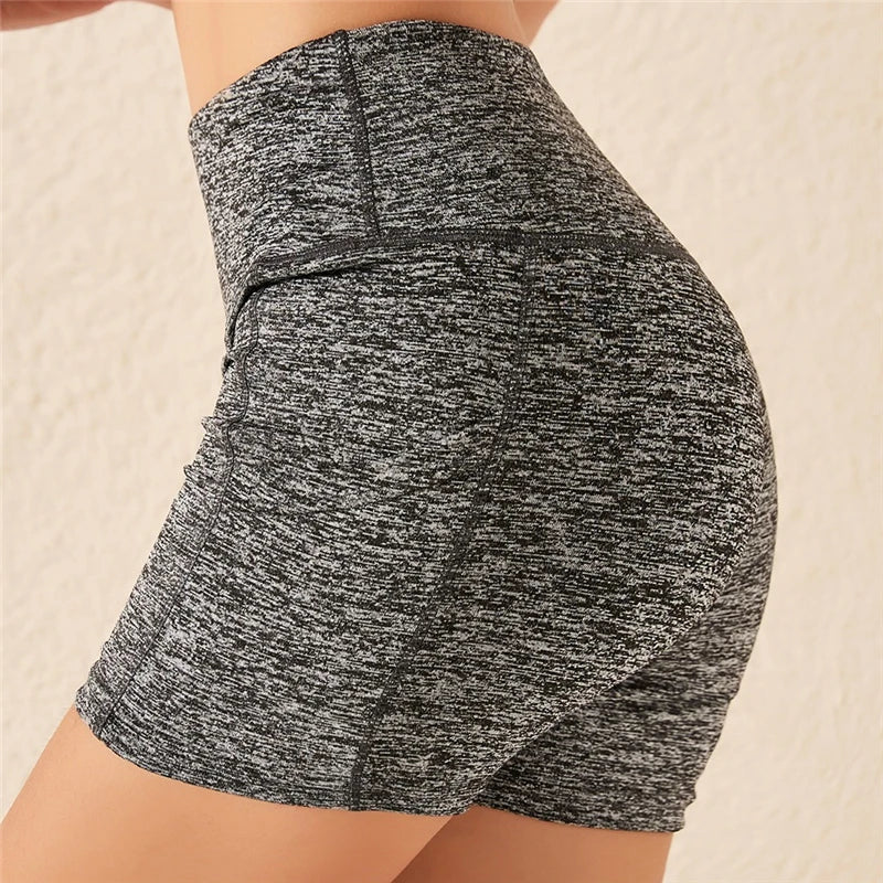 Women gym shorts High Waist Lifting Push Up Tight Yoga Cycling biker shorts Phone Pocket Jogging Running Fitness Short Pant lady Yoga Essentials Here