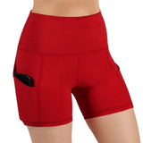 Women gym shorts High Waist Lifting Push Up Tight Yoga Cycling biker shorts Phone Pocket Jogging Running Fitness Short Pant lady Yoga Essentials Here