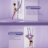 Aerial Yoga Strap Pull Rope Woman Hammock Stretch Leg Splits Trainer Female Gym Belt Aerial Hammock Swing Stretching Inversion Yoga Essentials Here