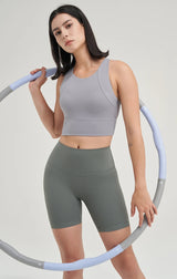 SOISOU Nylon Women's Shorts Gym Yoga Shorts Leggings High Waist Elastic Tight Breathable No Awkward Lines Women's Cycling Shorts Yoga Essentials Here
