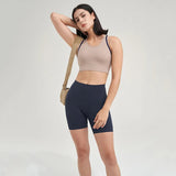 SOISOU Nylon Women's Shorts Gym Yoga Shorts Leggings High Waist Elastic Tight Breathable No Awkward Lines Women's Cycling Shorts Yoga Essentials Here