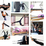 Double Ring Elastic Yoga Pilates Bed Exercise Accessory Ankle Buckle Pilates Stretch Strap Resistance Band elastic cord Yoga Essentials Here