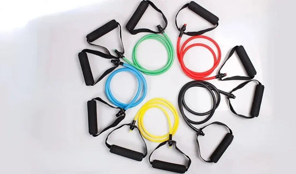Hot 3 Levels Resistance Yoga Pull Rope Bands Handles Elastic Sports Bodybuild Home Gym Workouts Muscle Training Rubber Tube Band Yoga Essentials Here