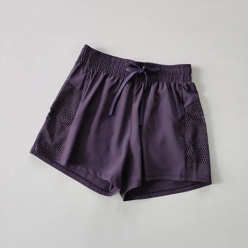 Women's Yoga Shorts High Waist Sport Fitness 2 in 1 Workout Shorts Running Pants Sports Shorts Casual Gym Quick Drying Shorts Yoga Essentials Here