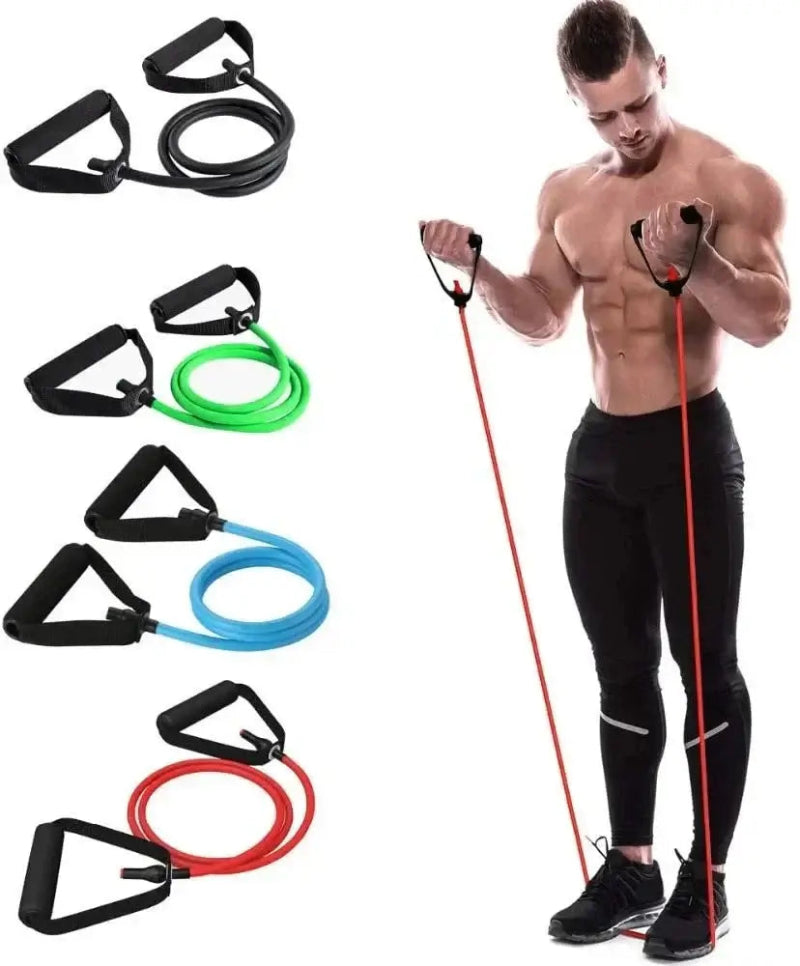 Hot 3 Levels Resistance Yoga Pull Rope Bands Handles Elastic Sports Bodybuild Home Gym Workouts Muscle Training Rubber Tube Band Yoga Essentials Here