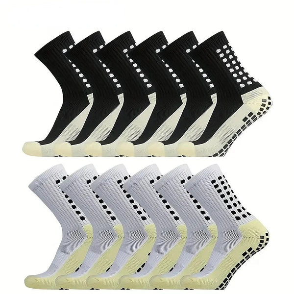 4 Pairs of Sports Socks Football Socks Men's Mid-calf Socks Breathable Silicone Anti-slip Dot Socks Basketball Yoga Socks Yoga Essentials Here