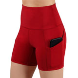 Women gym shorts High Waist Lifting Push Up Tight Yoga Cycling biker shorts Phone Pocket Jogging Running Fitness Short Pant lady Yoga Essentials Here