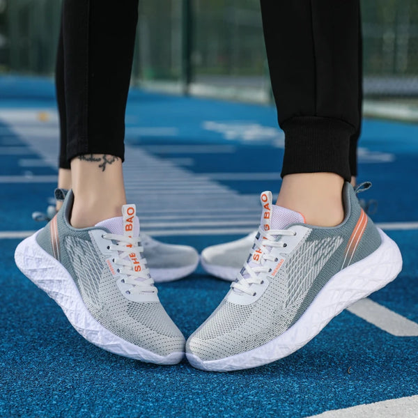 Women's running shoes with shock absorption