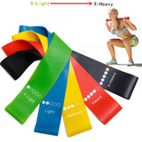 5Pcs/Set Yoga Resistance Rubber Bands Bodybuilding Elastic Bands Pilates Exercise Workout Bands Expander Belt Fitness Equipment Yoga Essentials Here