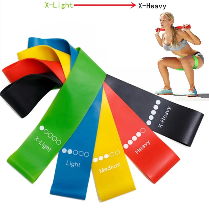 5Pcs/Set Yoga Resistance Rubber Bands Bodybuilding Elastic Bands Pilates Exercise Workout Bands Expander Belt Fitness Equipment Yoga Essentials Here