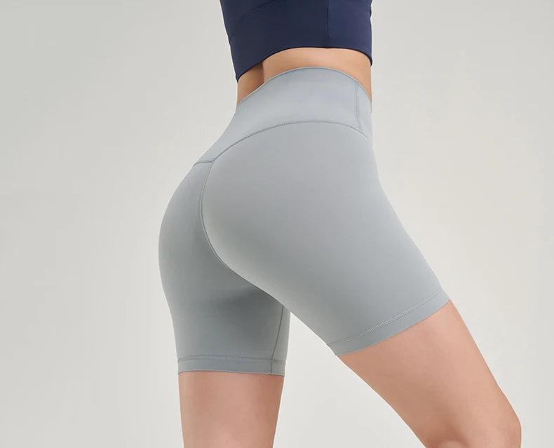 SOISOU Nylon Women's Shorts Gym Yoga Shorts Leggings High Waist Elastic Tight Breathable No Awkward Lines Women's Cycling Shorts Yoga Essentials Here