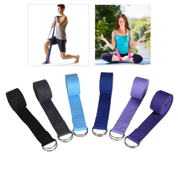 Sport Yoga Strap Durable Cotton Exercise Straps Adjustable D-ring Buckle Gives Flexibility For Yoga Stretching Pilates Yoga Essentials Here