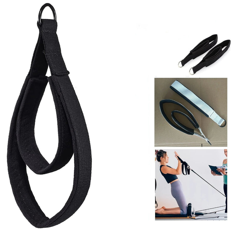 Double Ring Elastic Yoga Pilates Bed Exercise Accessory Ankle Buckle Pilates Stretch Strap Resistance Band elastic cord Yoga Essentials Here