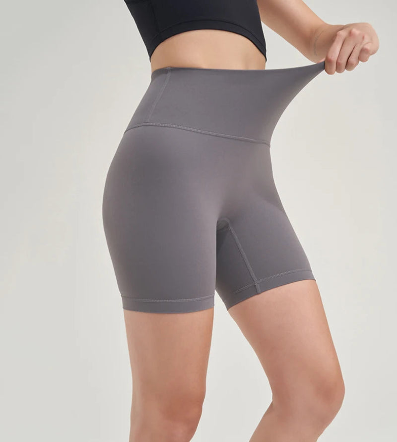 SOISOU Nylon Women's Shorts Gym Yoga Shorts Leggings High Waist Elastic Tight Breathable No Awkward Lines Women's Cycling Shorts Yoga Essentials Here