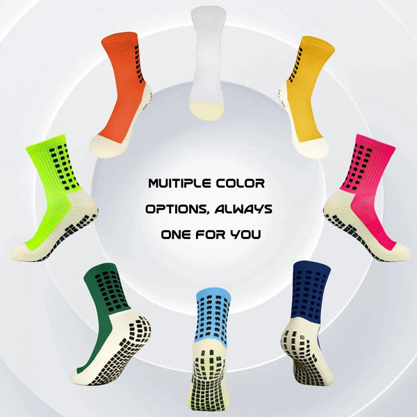 4 Pairs of Sports Socks Football Socks Men's Mid-calf Socks Breathable Silicone Anti-slip Dot Socks Basketball Yoga Socks Yoga Essentials Here