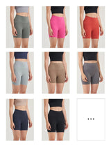 SOISOU Nylon Women's Shorts Gym Yoga Shorts Leggings High Waist Elastic Tight Breathable No Awkward Lines Women's Cycling Shorts Yoga Essentials Here
