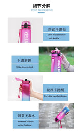 Water Bottle Motivational Sport Water Bottle Leakproof Drinking Bottles Outdoor Sports Travel Kettle Drinking Water Bottle