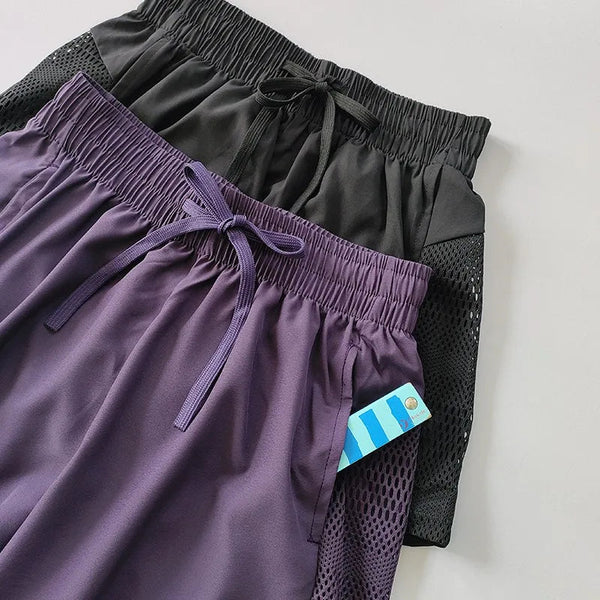 Women's Yoga Shorts High Waist Sport Fitness 2 in 1 Workout Shorts Running Pants Sports Shorts Casual Gym Quick Drying Shorts Yoga Essentials Here