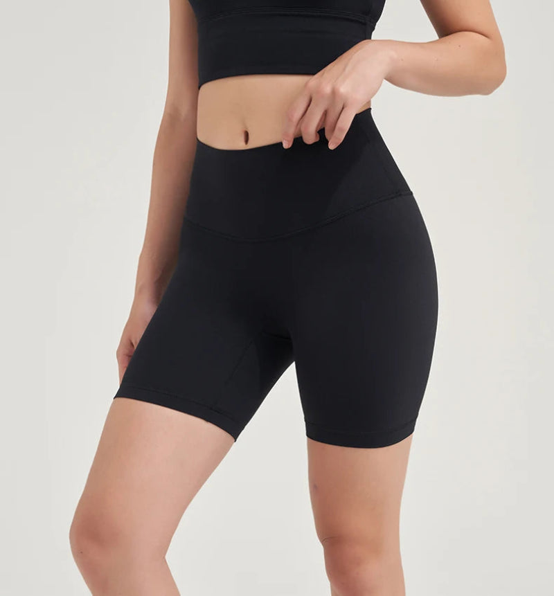 SOISOU Nylon Women's Shorts Gym Yoga Shorts Leggings High Waist Elastic Tight Breathable No Awkward Lines Women's Cycling Shorts Yoga Essentials Here