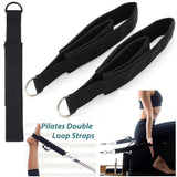 Double Ring Elastic Yoga Pilates Bed Exercise Accessory Ankle Buckle Pilates Stretch Strap Resistance Band elastic cord Yoga Essentials Here