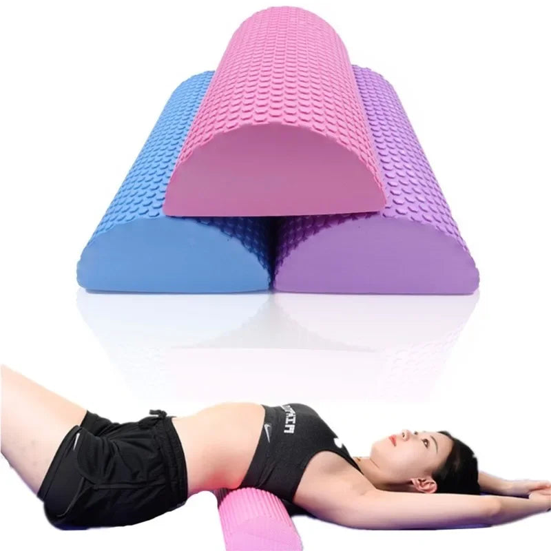 Half Round EVA Foam Roller For Yoga Pilates Fitness Equipment Balance Pad Yoga Blocks With Massage Floating Point 30-45cm Yoga Essentials Here