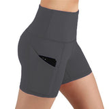 Women gym shorts High Waist Lifting Push Up Tight Yoga Cycling biker shorts Phone Pocket Jogging Running Fitness Short Pant lady Yoga Essentials Here